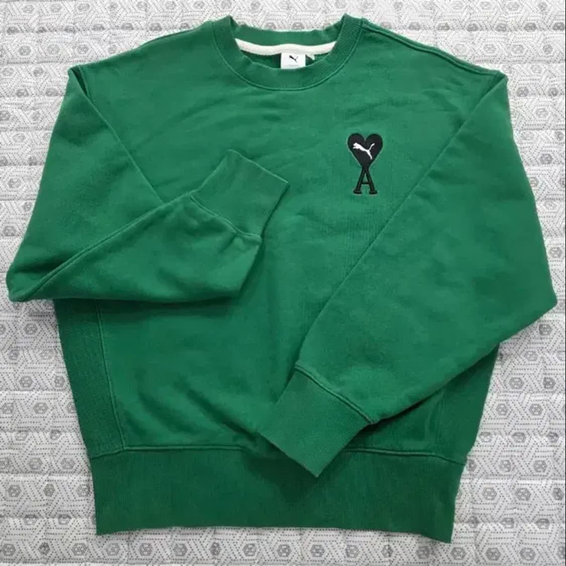 아미 하트 로고 맨투맨 그린 95 상품이미지1