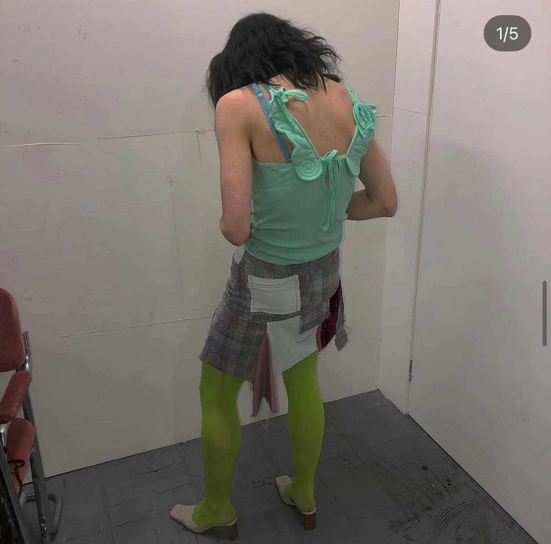 뉴진스 하니 maroske peech angel camisole mint 상품이미지4