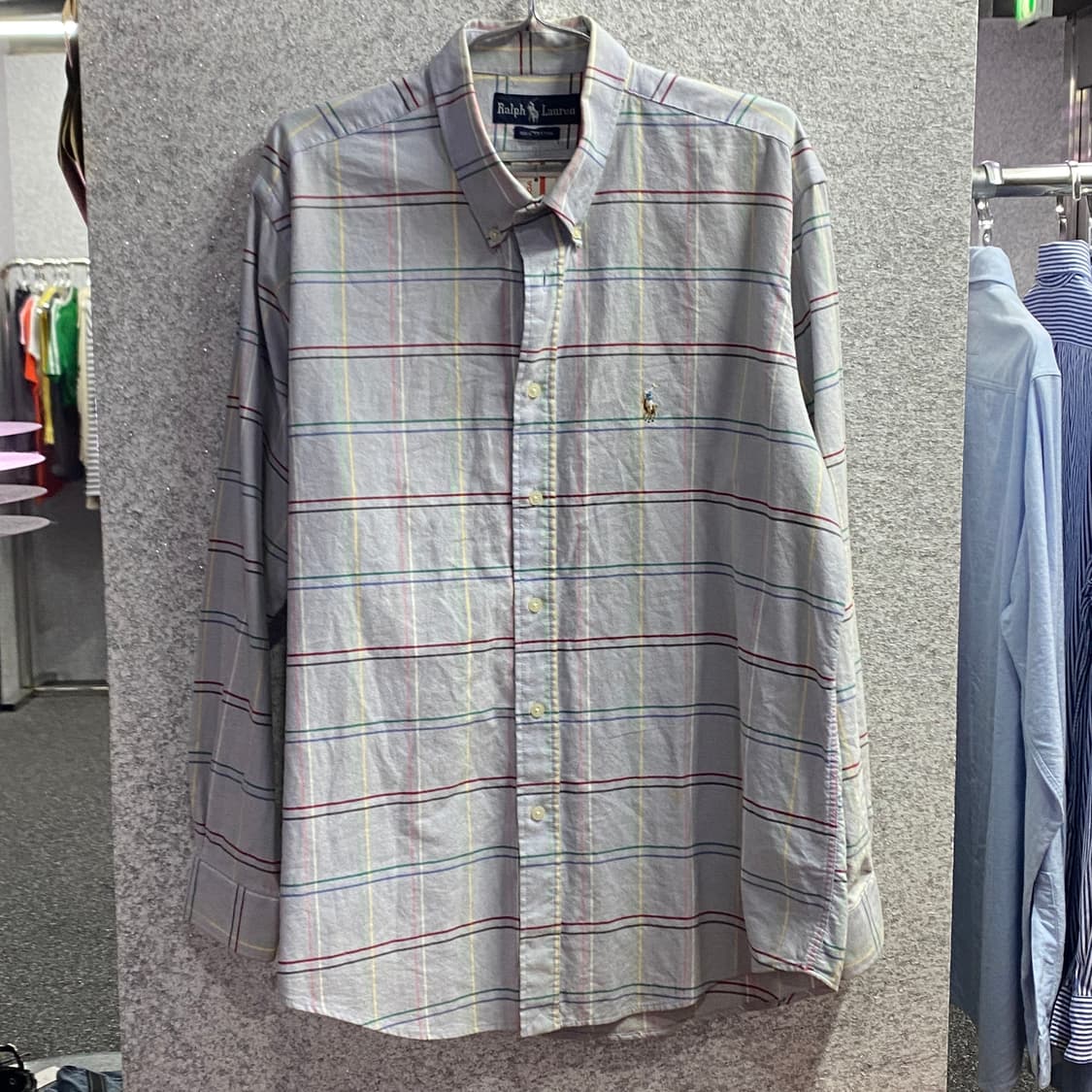 폴로 랄프로렌 컬러블록체크 코튼 셔츠 B3785 상품이미지2