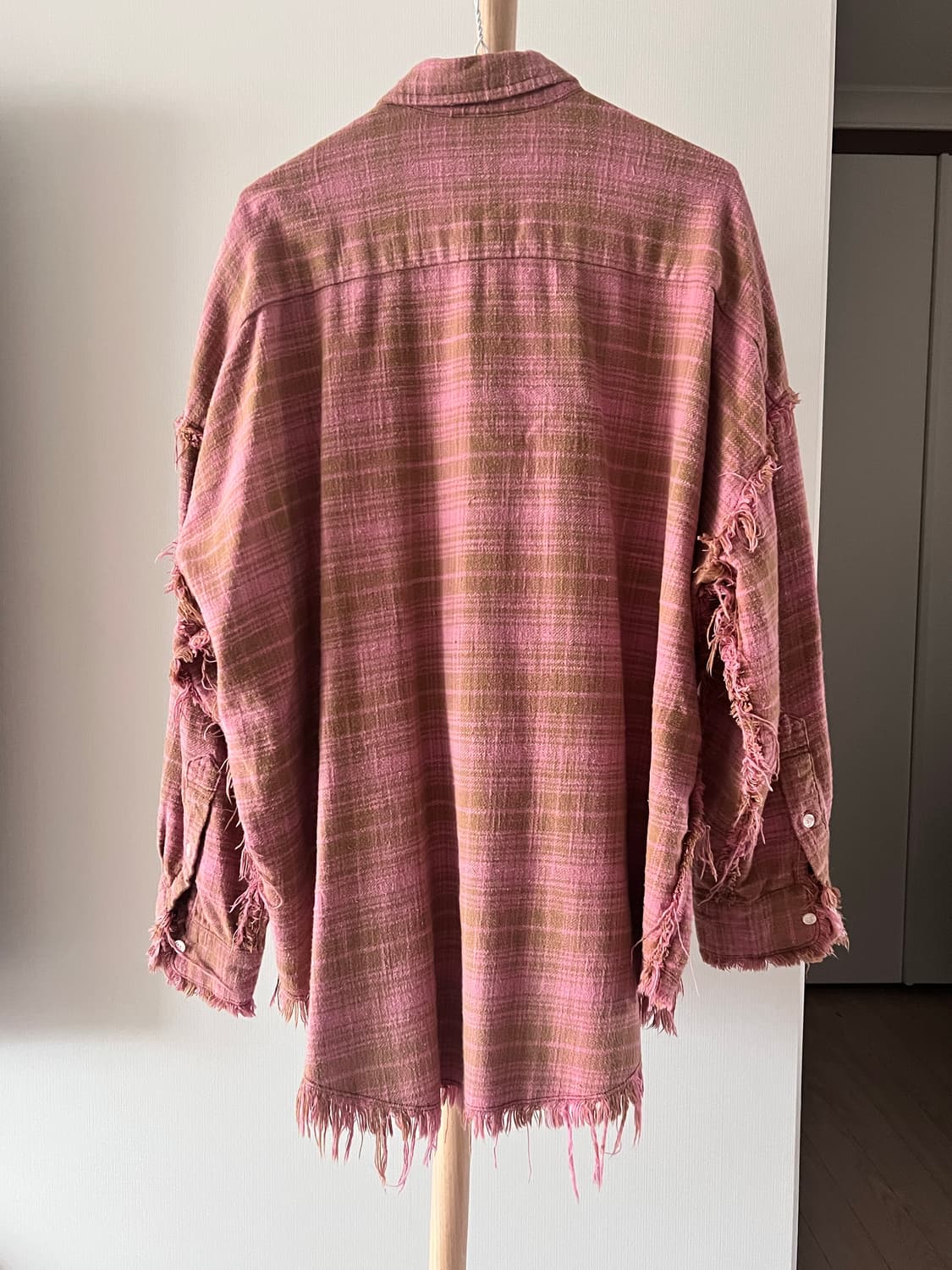 R13 핑크 체크셔츠 상품이미지4