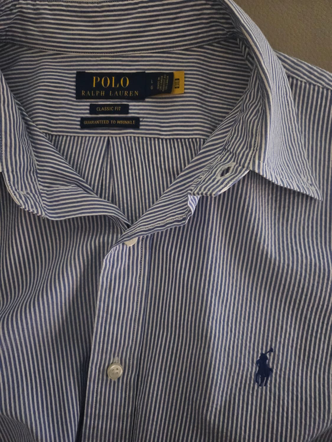 [거의 새것] 폴로 랄프로렌 스트라이프 클래식 셔츠 남방 L 상품이미지2