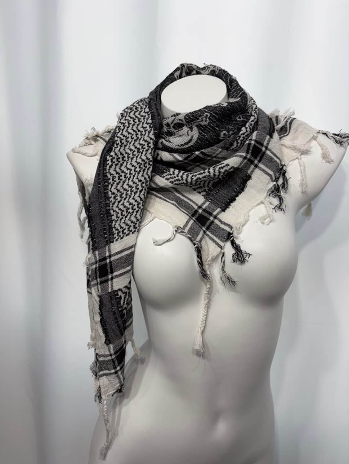 🎸스컬 프린팅 스카프🎸 상품이미지4