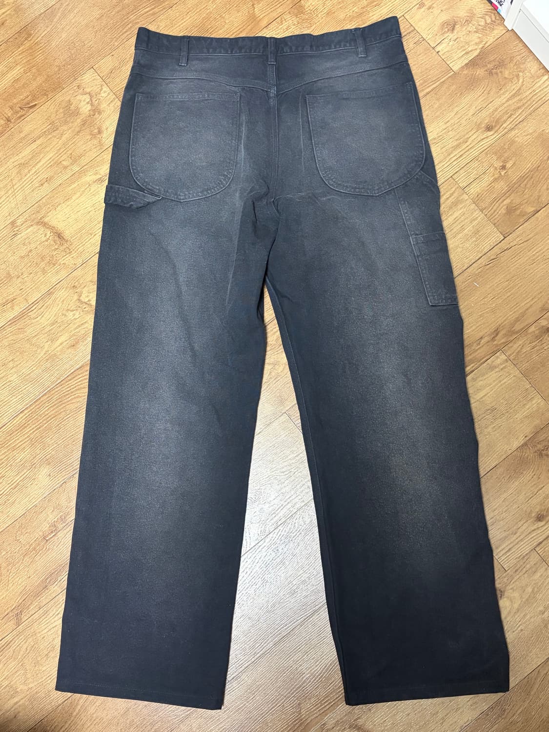 3) 오라리 프러덕트 다이드 오가닉 코튼 덕 페인터 팬츠 페이디드 블랙 상품이미지3