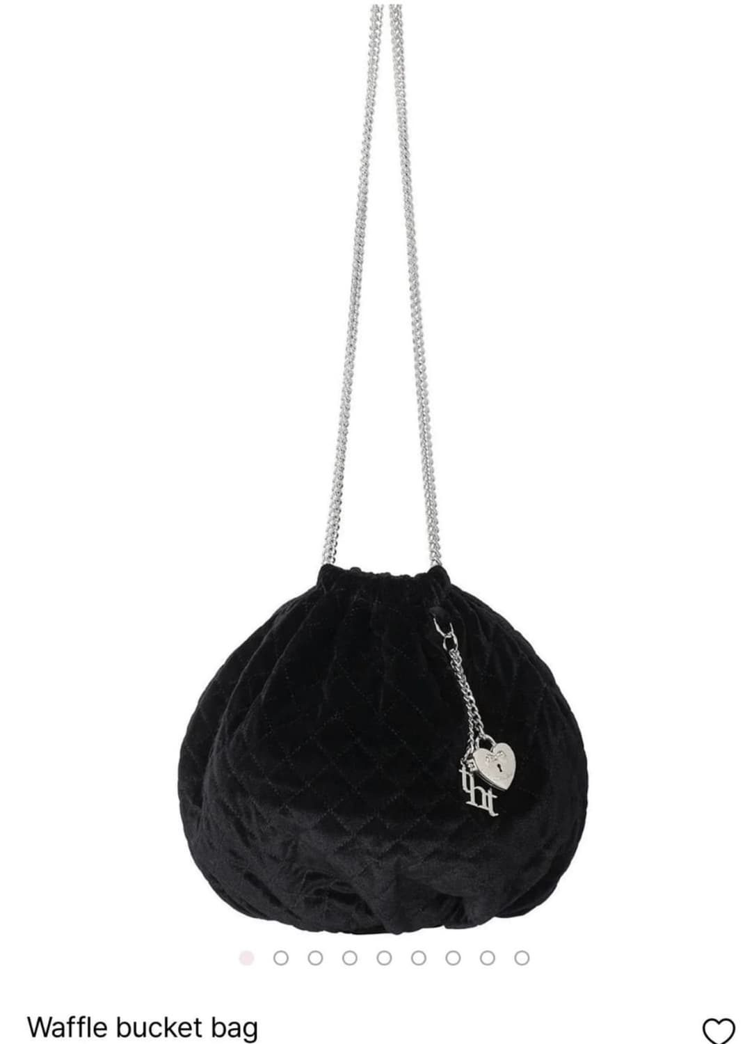 쓰리타임즈 가방 waffle bucket bag 와플 버킷 백 블랙  3 상품이미지1