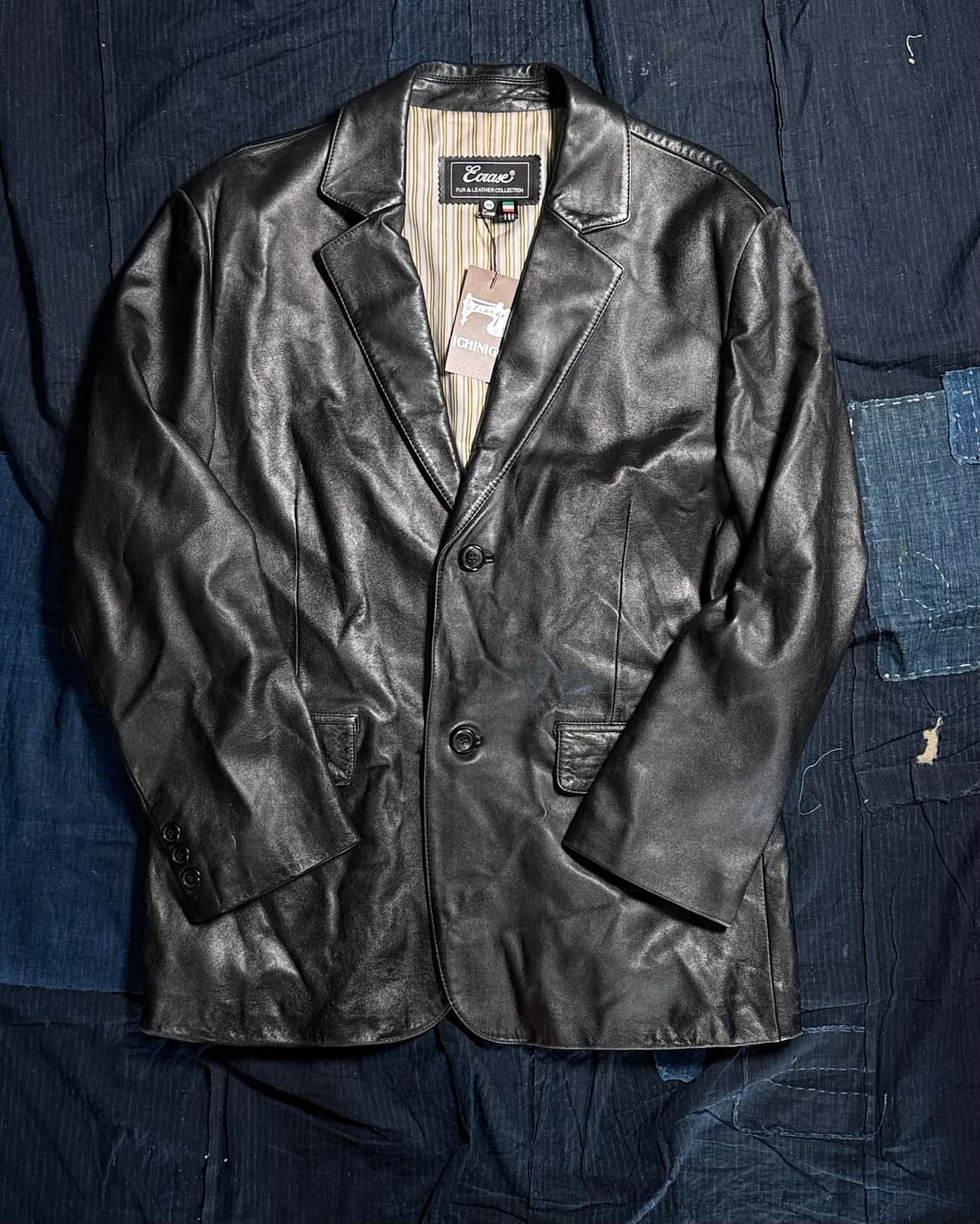 90-00‘s 에크라제 양가죽 블레이저 자켓 105 상품이미지1