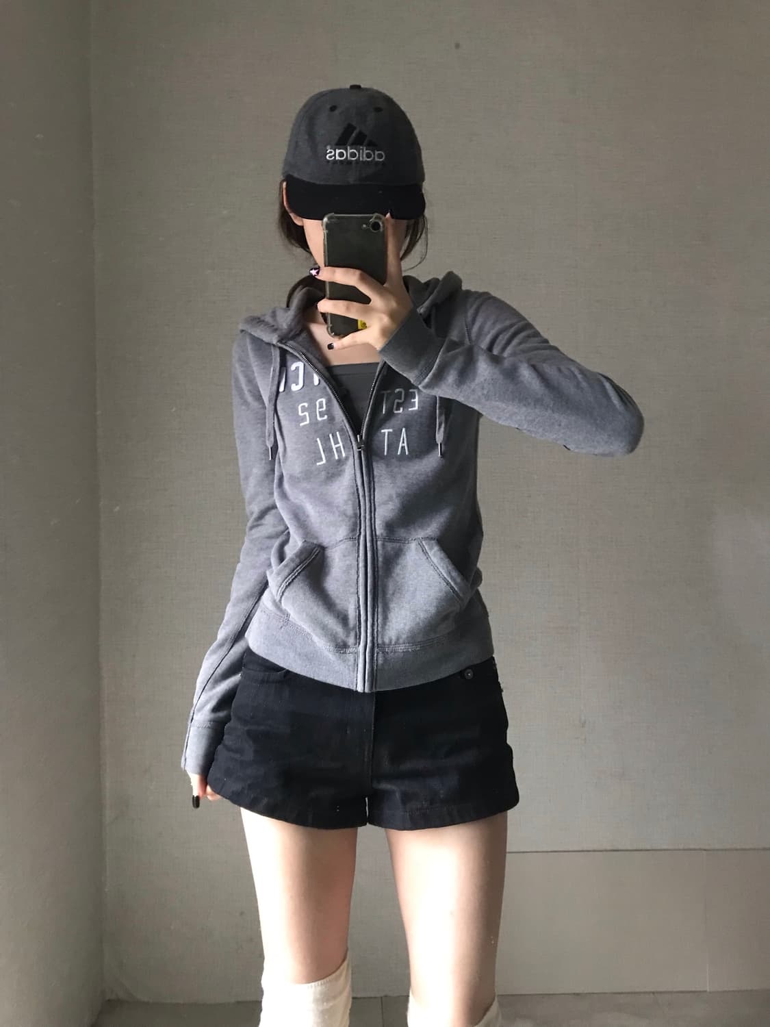 아베크롬비 그레이 슬림핏 후드집업 상품이미지3