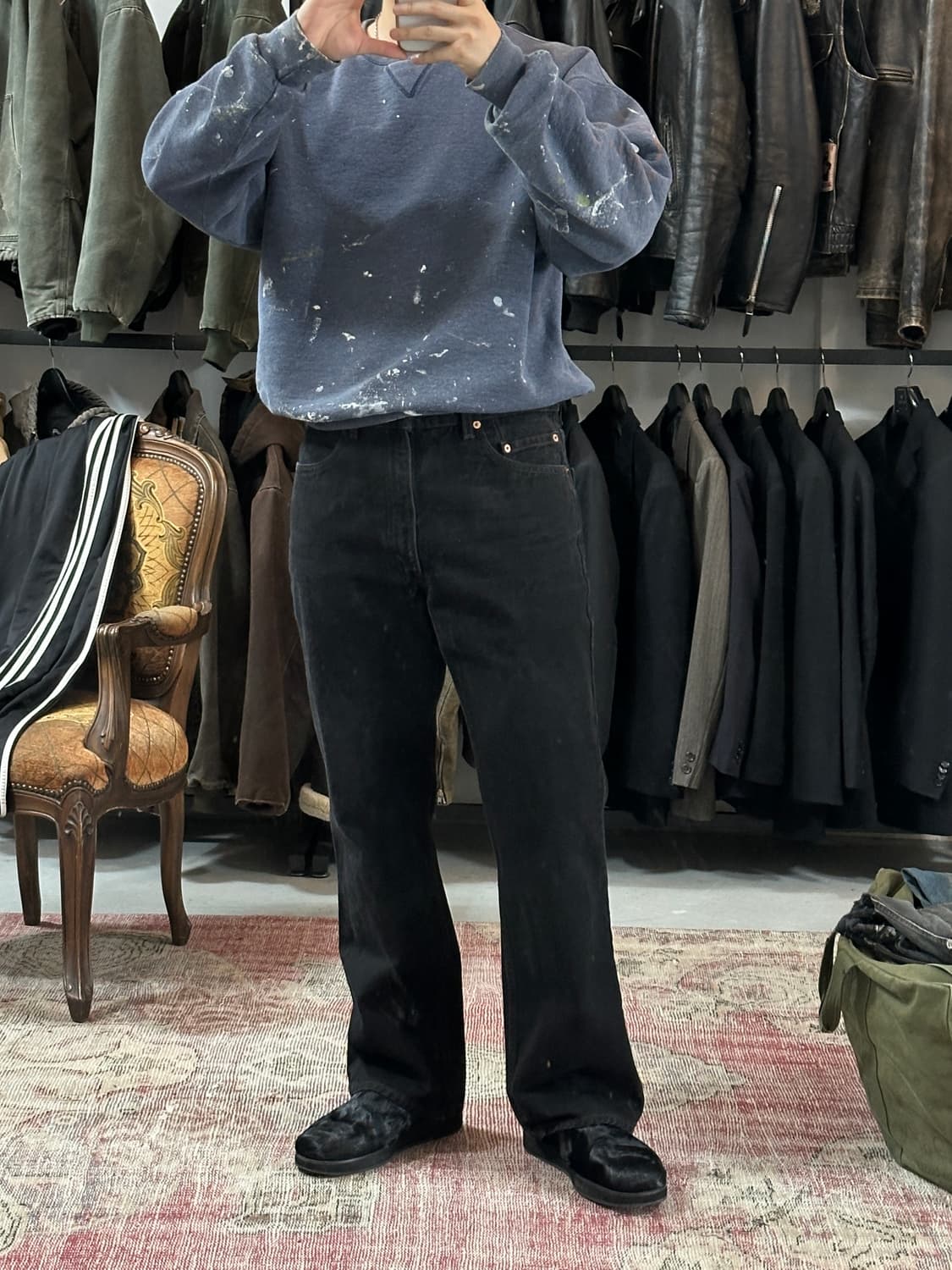 90's 리바이스 517 블랙 부츠컷 플레어진 상품이미지2