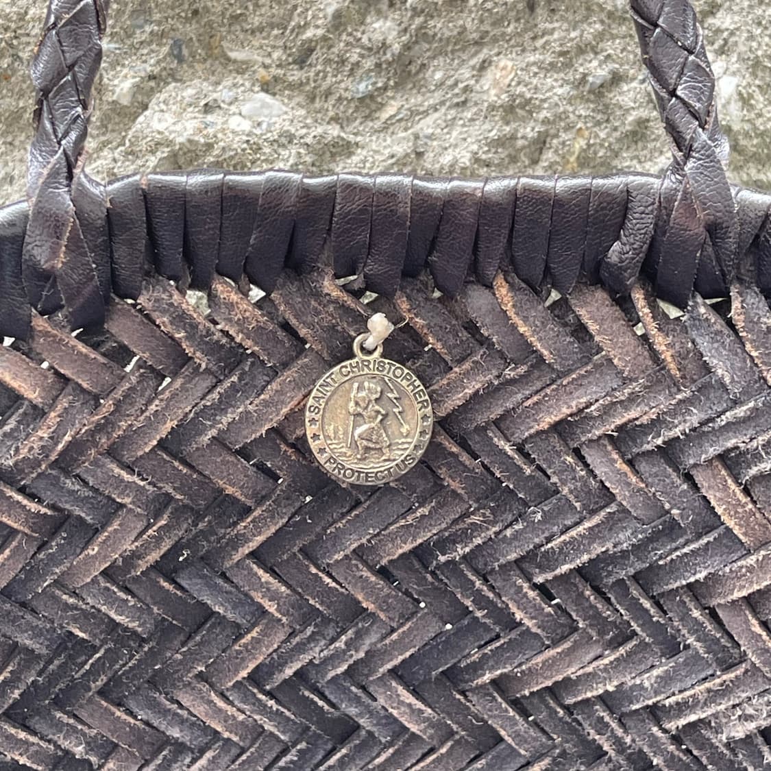 [OS] DRAGON DIFFUSION 블랙 레더 스물 위빙 토트백 상품이미지7