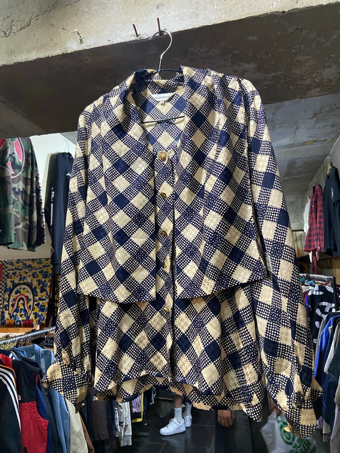 90s Yves Saint Laurent 이브 생 로랑 패턴 셔츠 상품이미지2