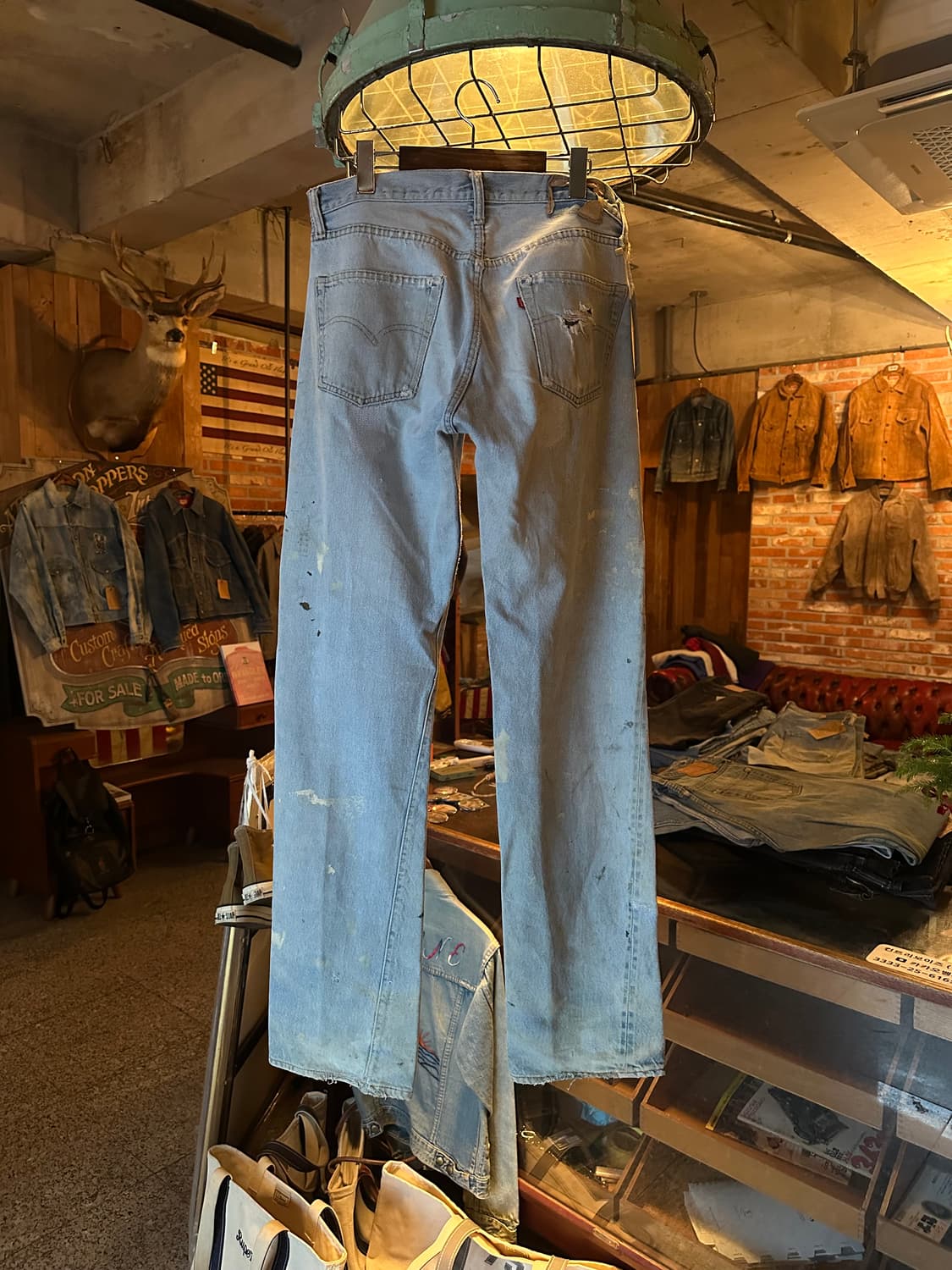 80s USA 빈티지 리바이스 501 66후기 셀비지 데님 팬츠 상품이미지6