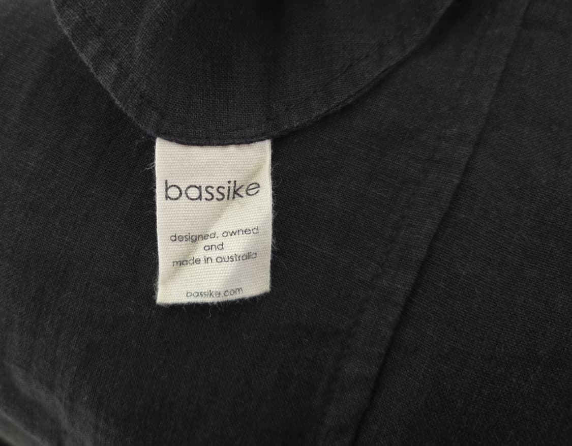 bassike 블랙 린넨100% 주름배색 오픈형 스커트 25
 상품이미지7