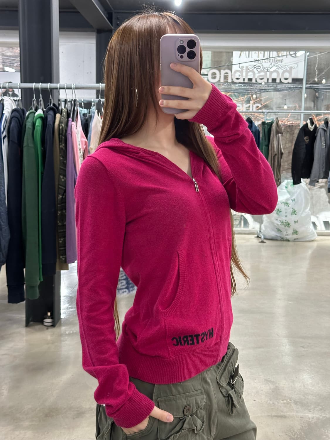 히스테릭글래머 히스걸 딜리셔스 루즈 후드집업 상품이미지4