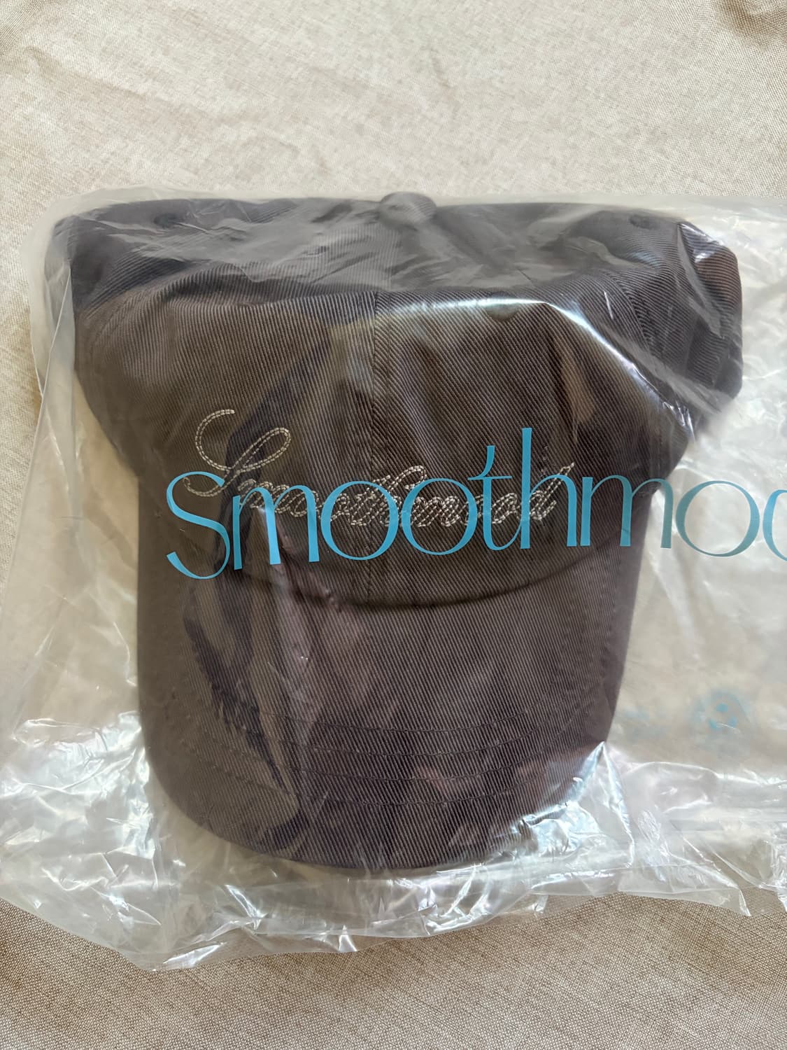 스무드무드 워시드 로고 볼캡 브라운 상품이미지4