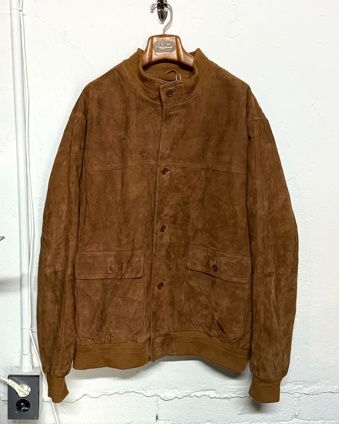 90-00‘s 브룩스브라더스 A-1 스웨이드 봄버자켓 XXL 상품이미지1