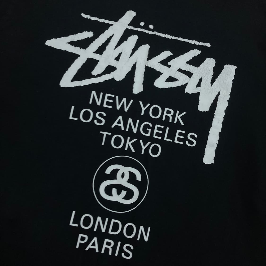 스투시 월드투어 빅로고 블랙 롱 슬리브 긴팔티 상품이미지3