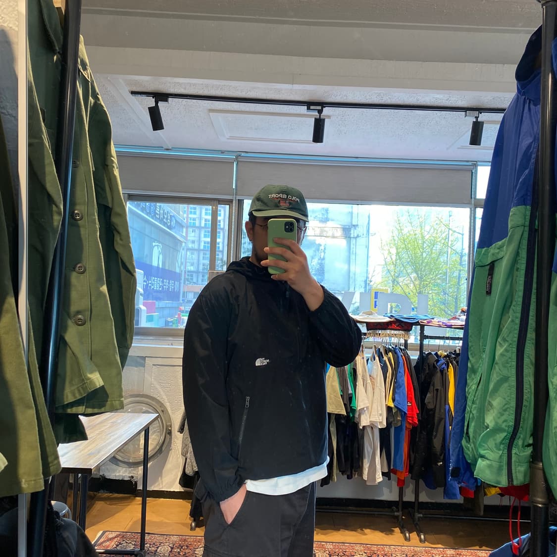 🌊TNF middle logo windbreaker 상품이미지7