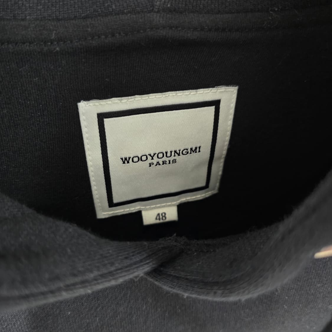 우영미 크라운 백로고 후드 티셔츠 48사이즈 100 판매 상품이미지4