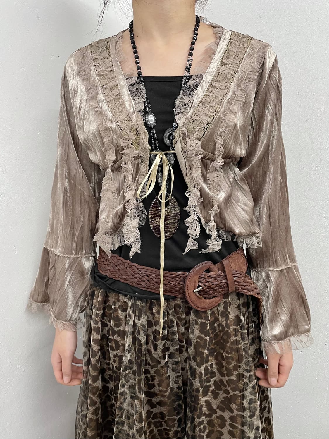 페어리 레이스 디테일 볼레로 탑 상품이미지1