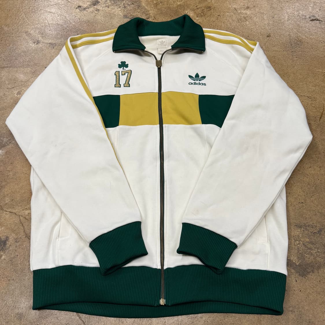 아디다스 화이트 그린 올드스쿨 파이어버드 클로버 셀틱스 져지 상품이미지2