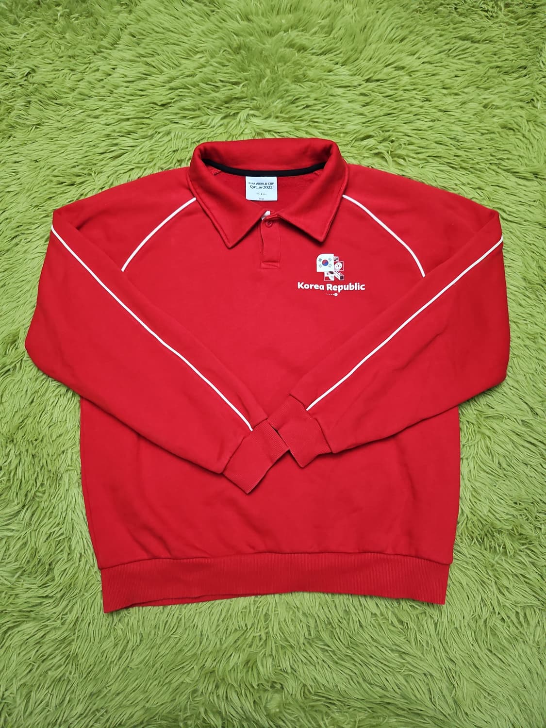 ​[공식 굿즈] 2022 카타르 월드컵 코리아  기모 카라 맨투맨 상품이미지1