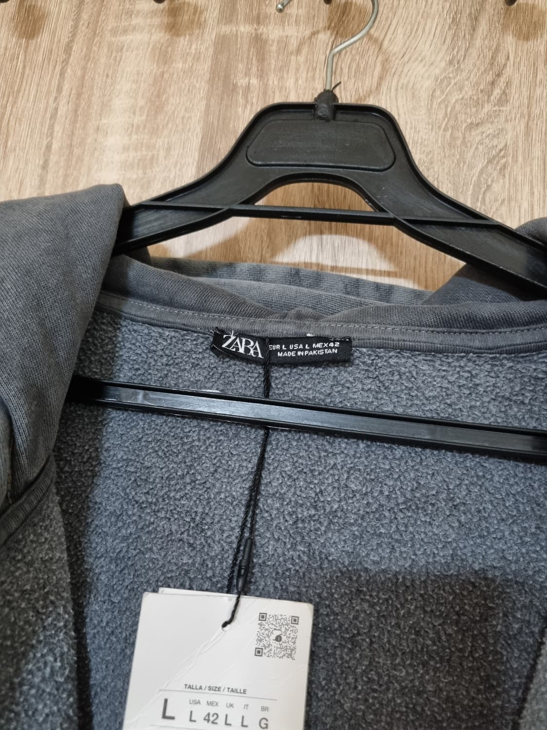 자라 워싱 피그먼트 후드집업 상품이미지3