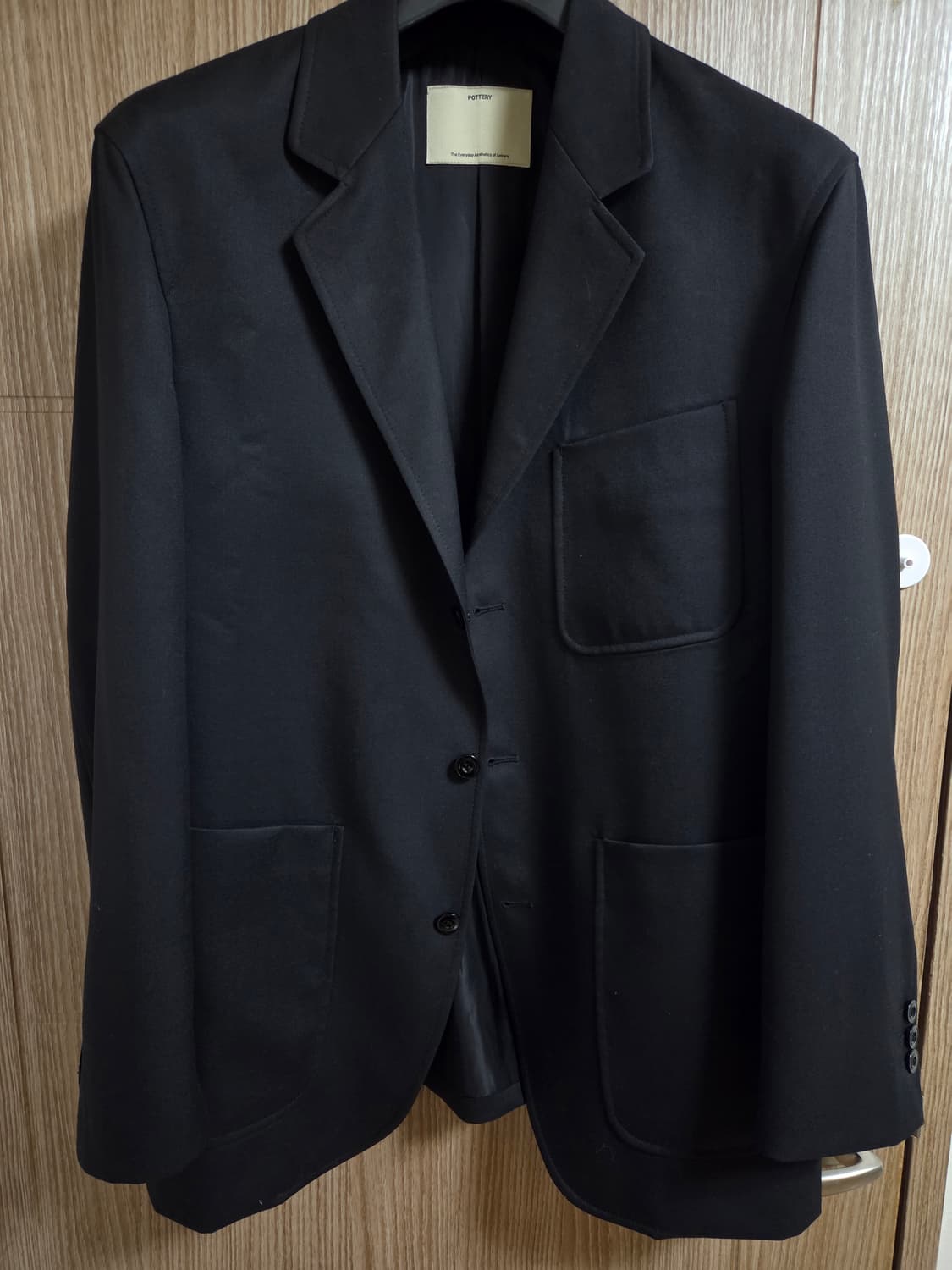 포터리 파인울 스포츠 자켓 블랙 1사이즈 상품이미지2