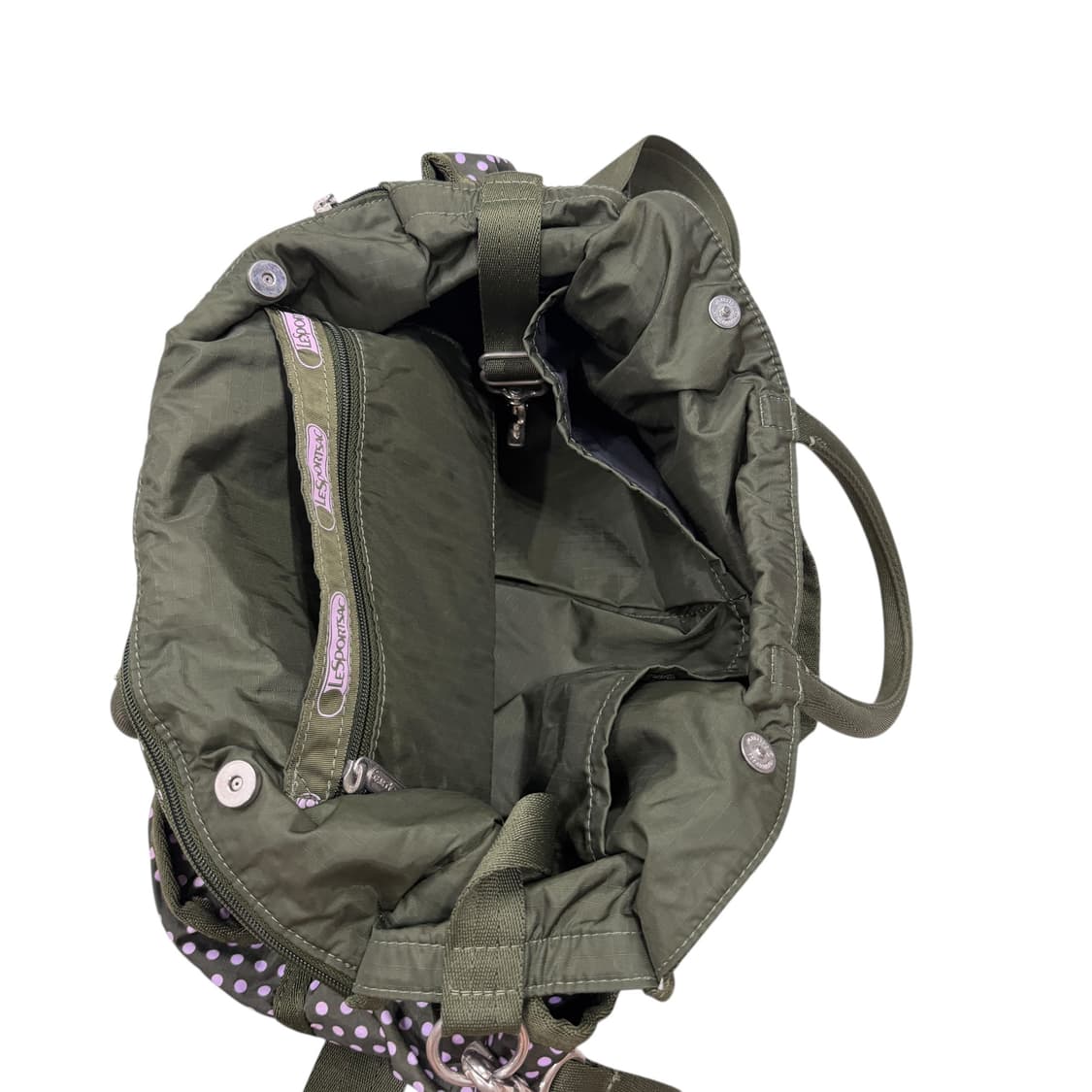 레스포삭 모리걸 도트 땡땡이 포켓 크로스백 가방 카키 상품이미지6