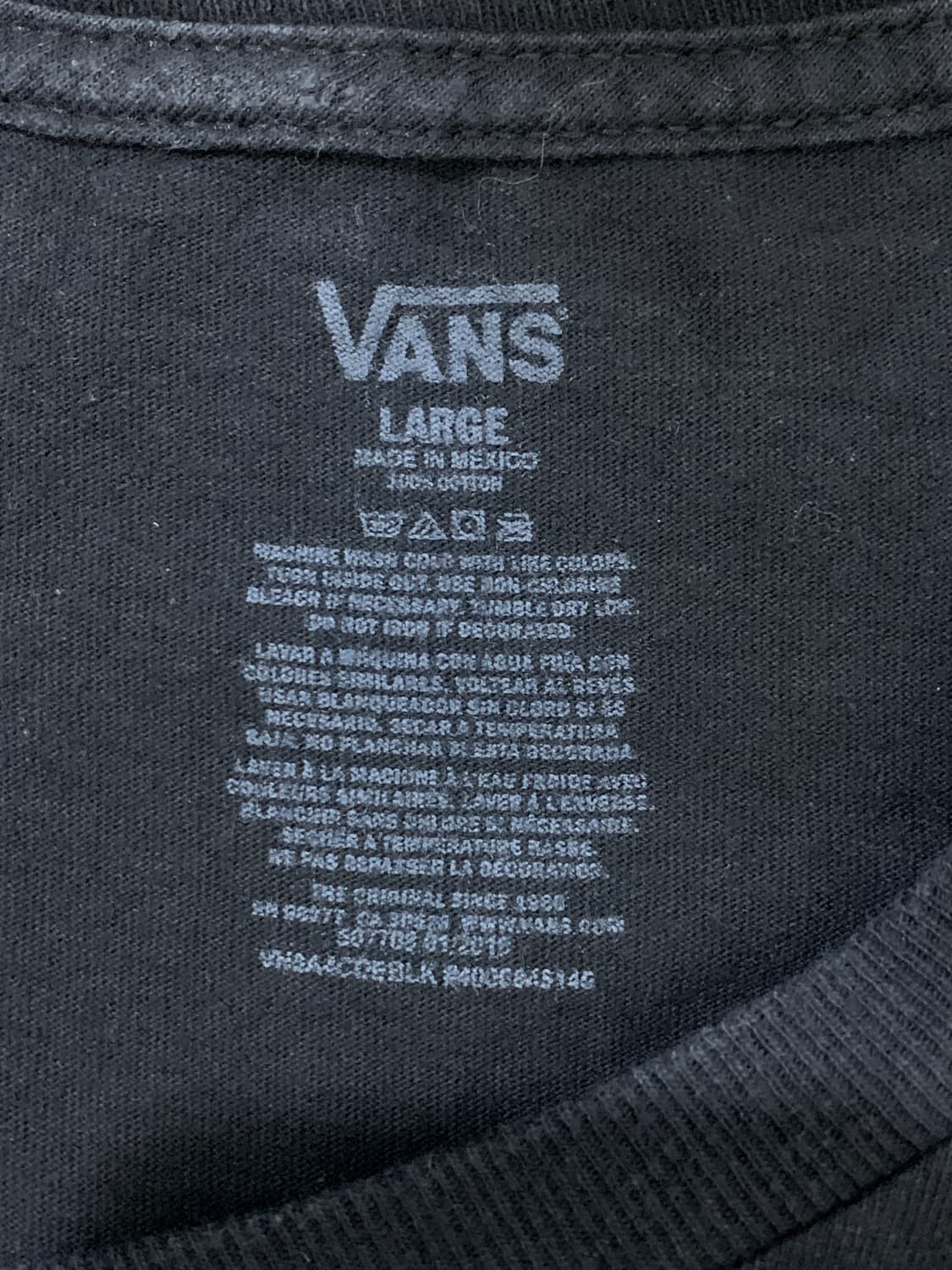 (빈티지)Vans 스컬&로즈 프린팅 튜블러 반팔티셔츠 상품이미지3