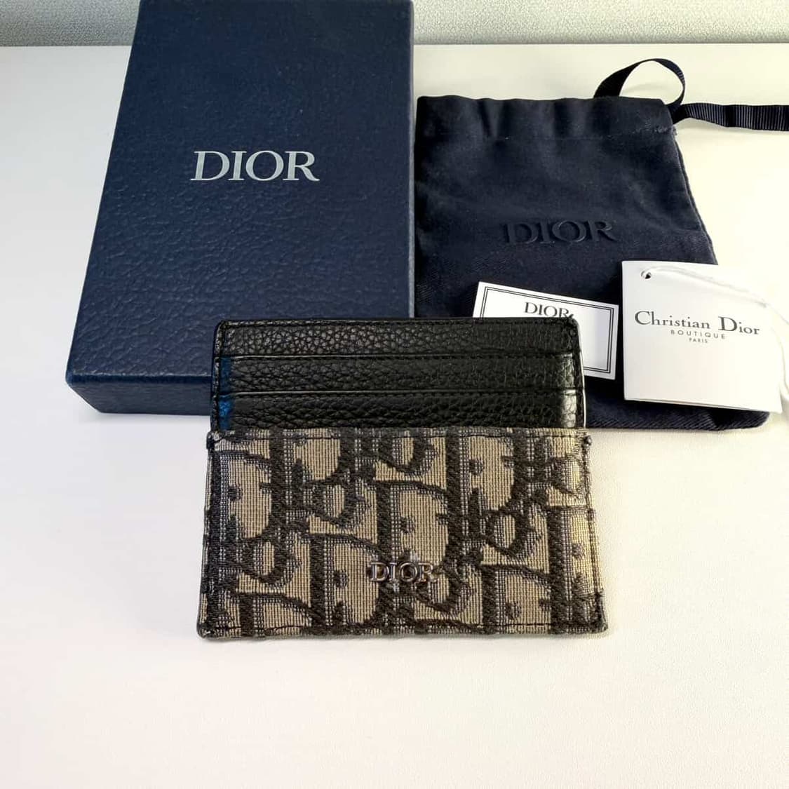 {풀구성} 디올 오블리크 자카드 카드지갑 베이지 상품이미지2
