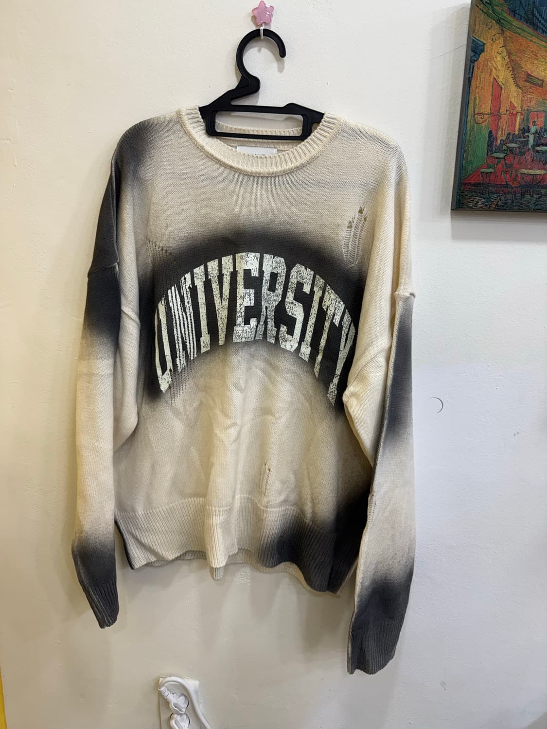 뱀파이어위켄드 빈티지 워싱 니트 / 그런지 디스트로이드 유니버시티 니트 상품이미지2