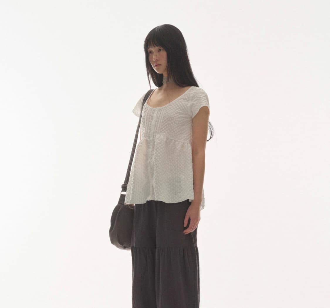 COYSEIO 코이세이오 PINTUCK BLOUSE WHITE  상품이미지3