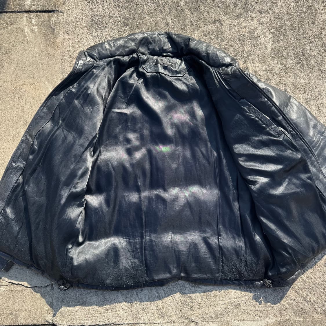 [XL] First Down 퍼스트다운 가죽 다운 패딩 점퍼 상품이미지3