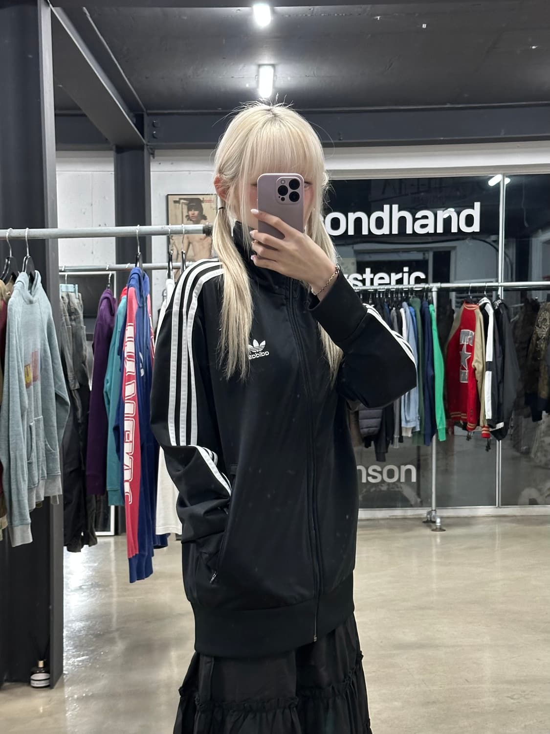 아디다스 삼선 블랙 져지 집업 상품이미지2