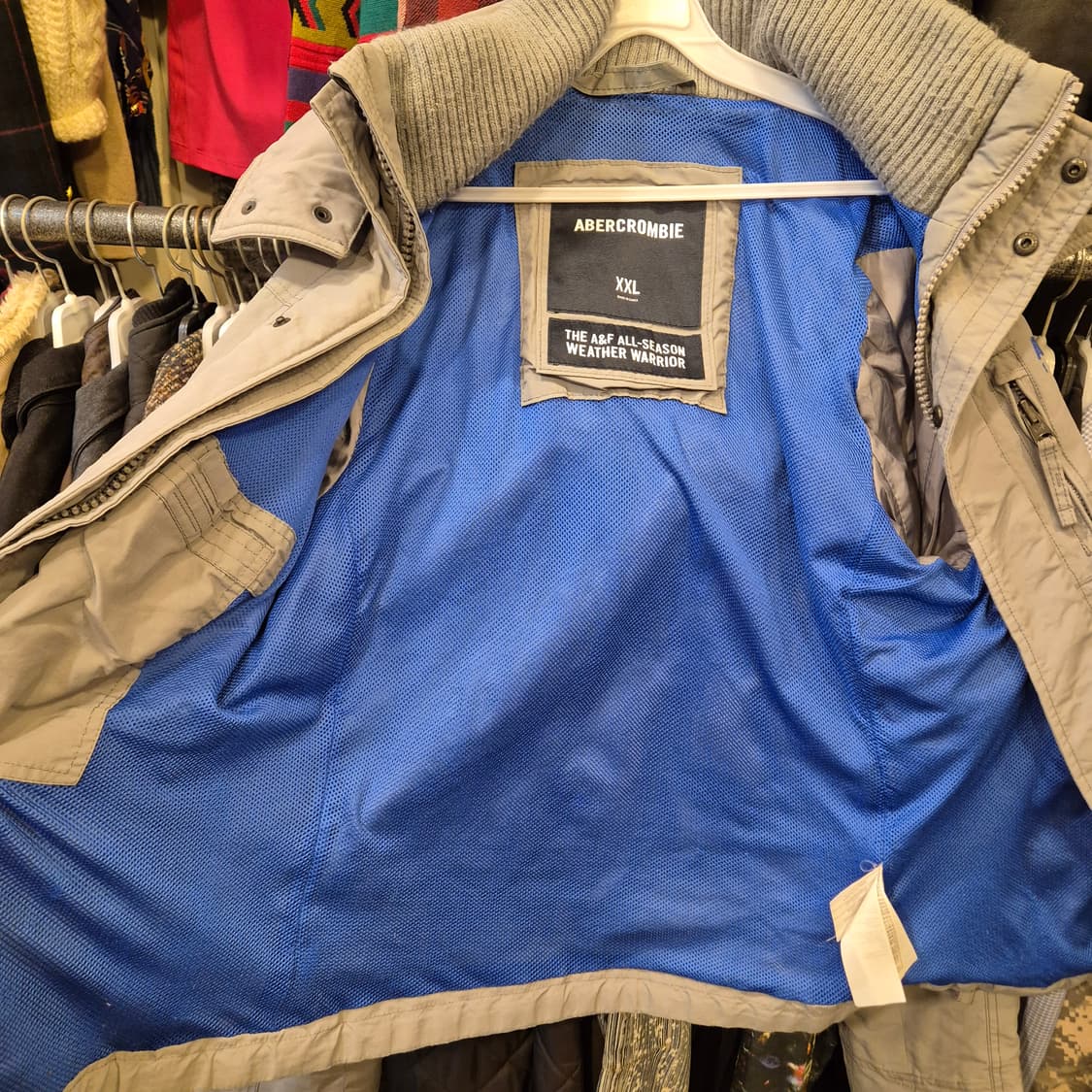 실사이즈-XL(착샷잇음) 아베크롬비 그레이 후드자켓 상품이미지7