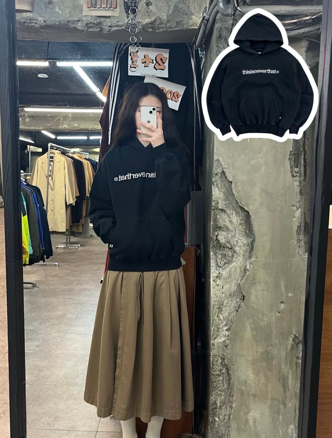 디스이즈네버댓 기모 후드티 블랙 S #csz3643 상품이미지2