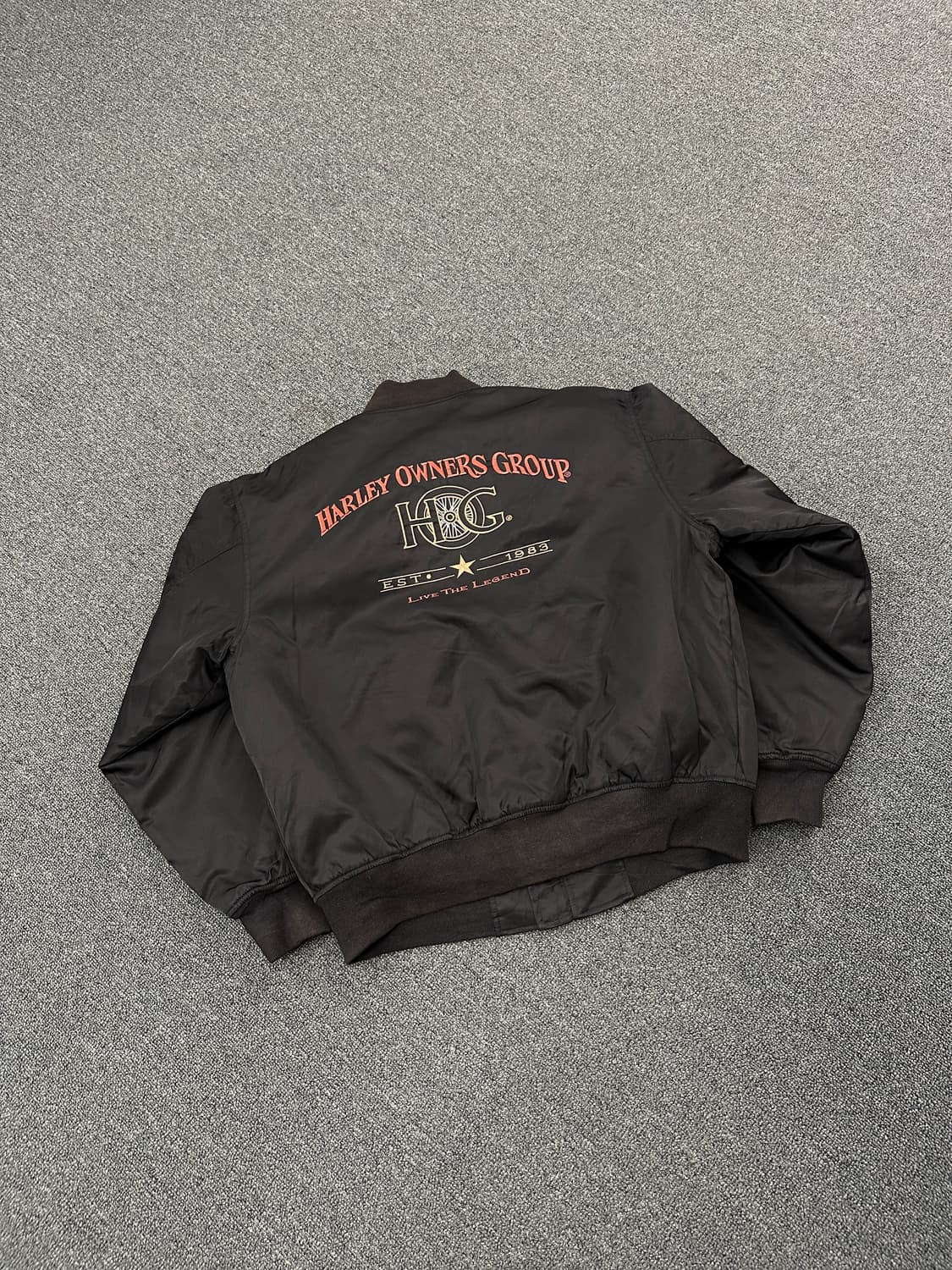 L) HOG 할리데이비슨 오너 그룹 ma-1 항공자켓 블랙 상품이미지1