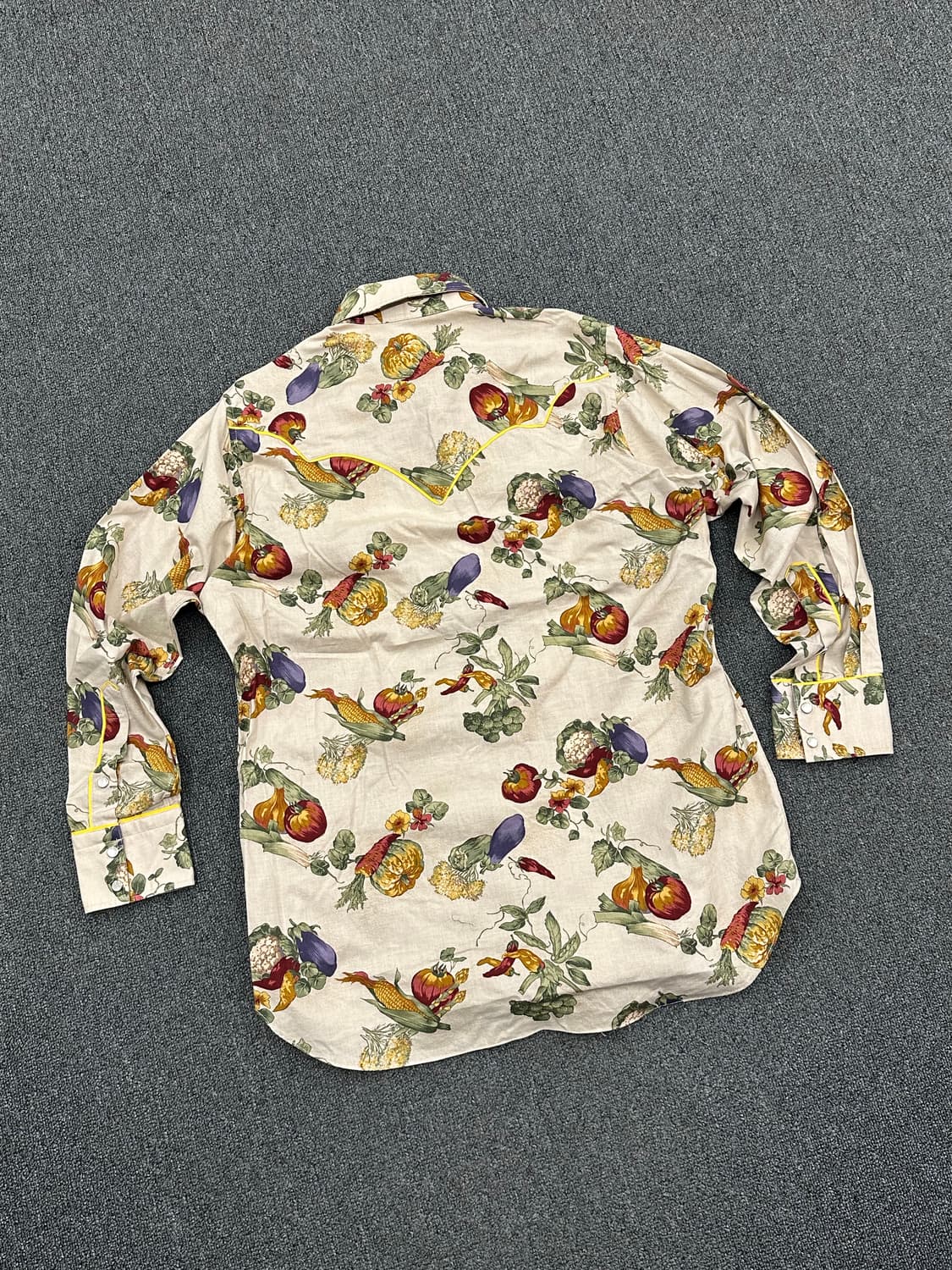OS)빈티지 웨스턴 베지터블 패턴 셔츠 상품이미지4
