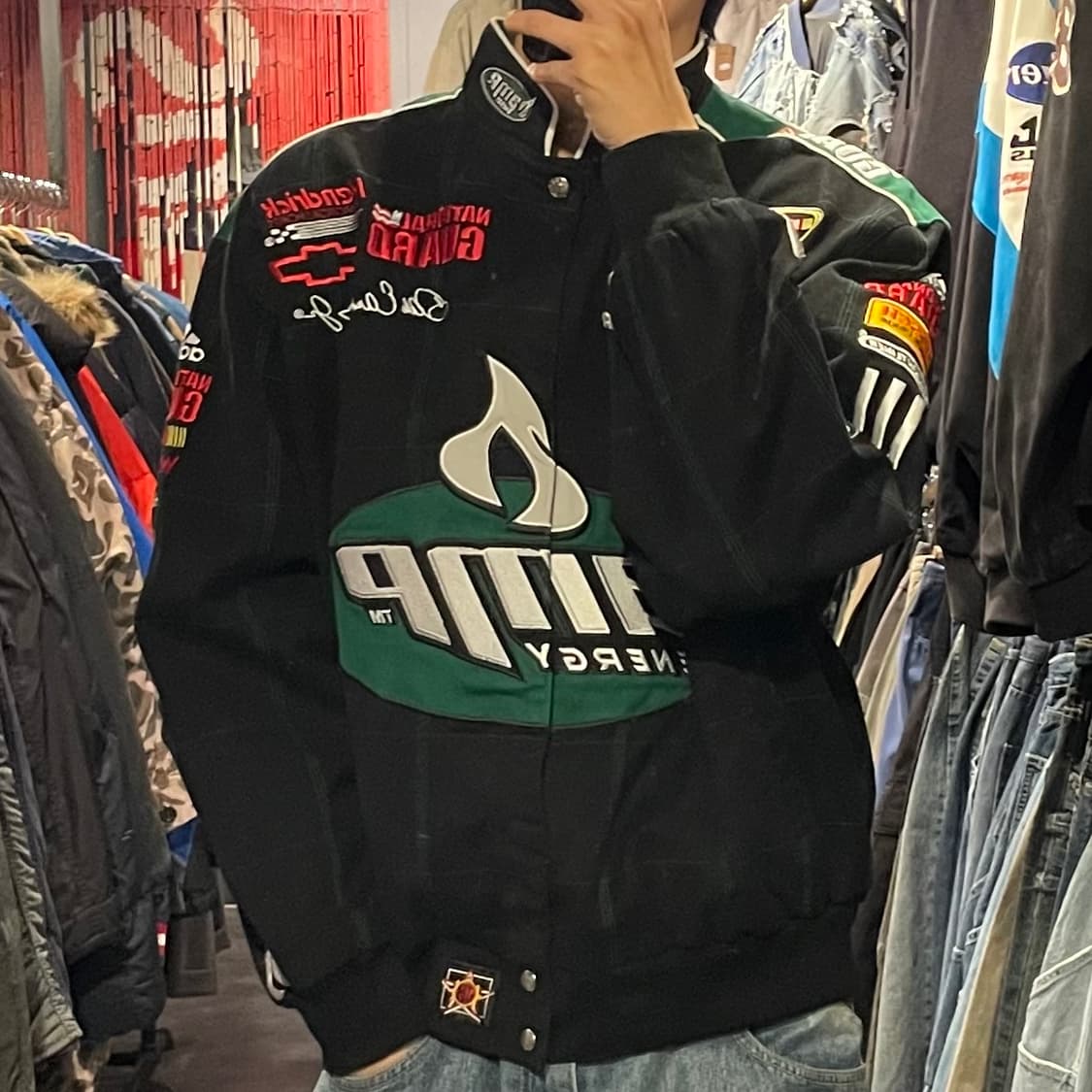 [IM] AMP 네이비 코튼 레이싱 자켓 [DEADSTOCK 데드스탁] 상품이미지5