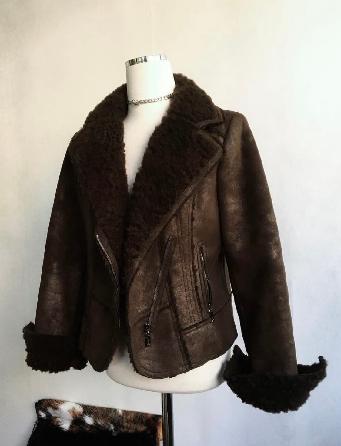 브라운 무스탕 상품이미지1