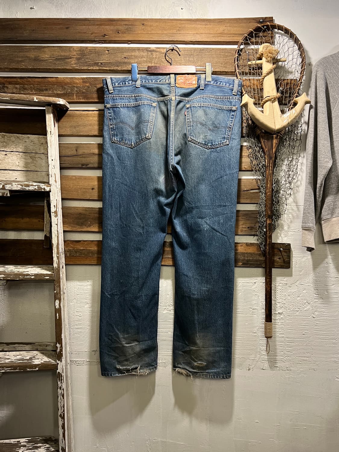 [42]80's 리바이스 501 USA Made 빈티지 워싱 데님 팬츠 상품이미지2