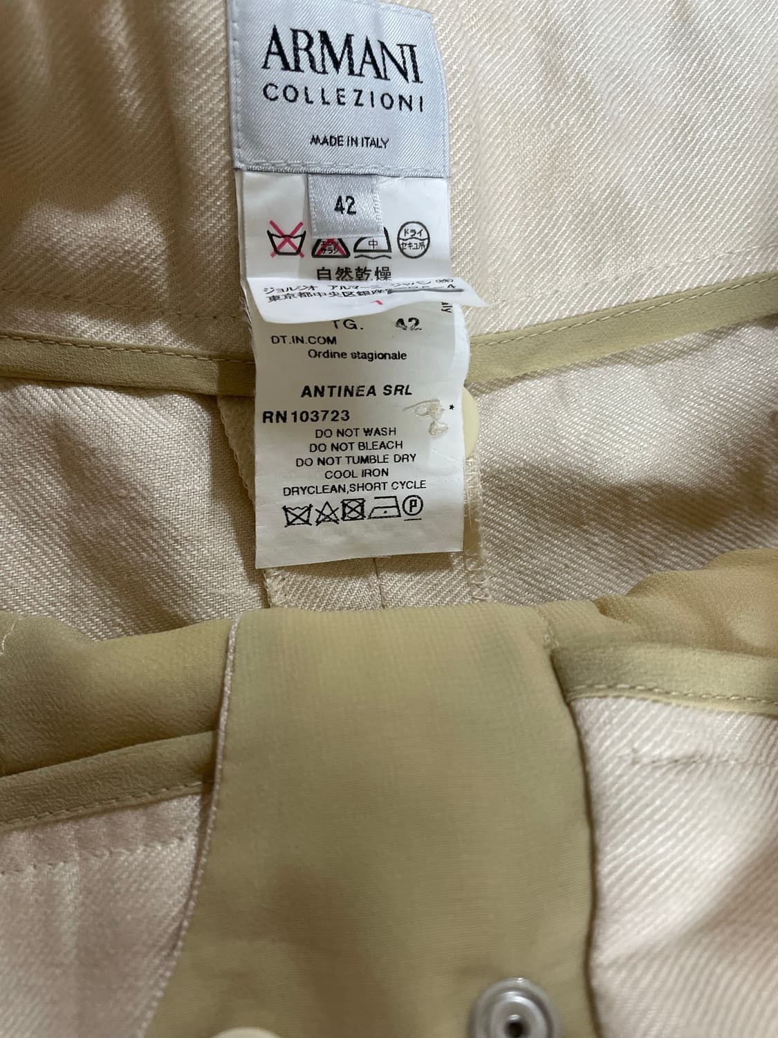 Armani Collezioni linen wide slacks 상품이미지6