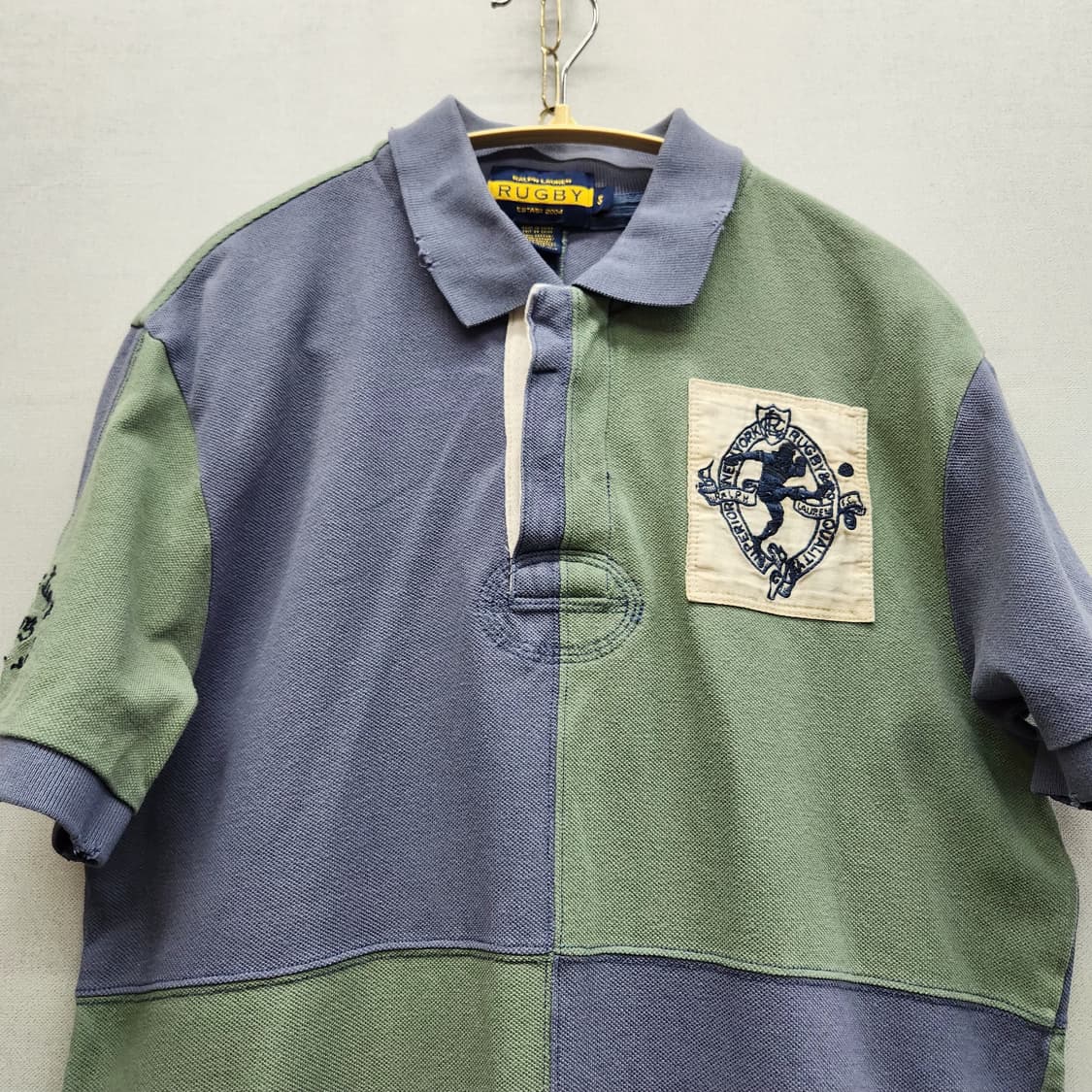 랄프로렌 럭비 쿼터 패널배색 빈티지 반팔카라 S(M) 남여공용 상품이미지2