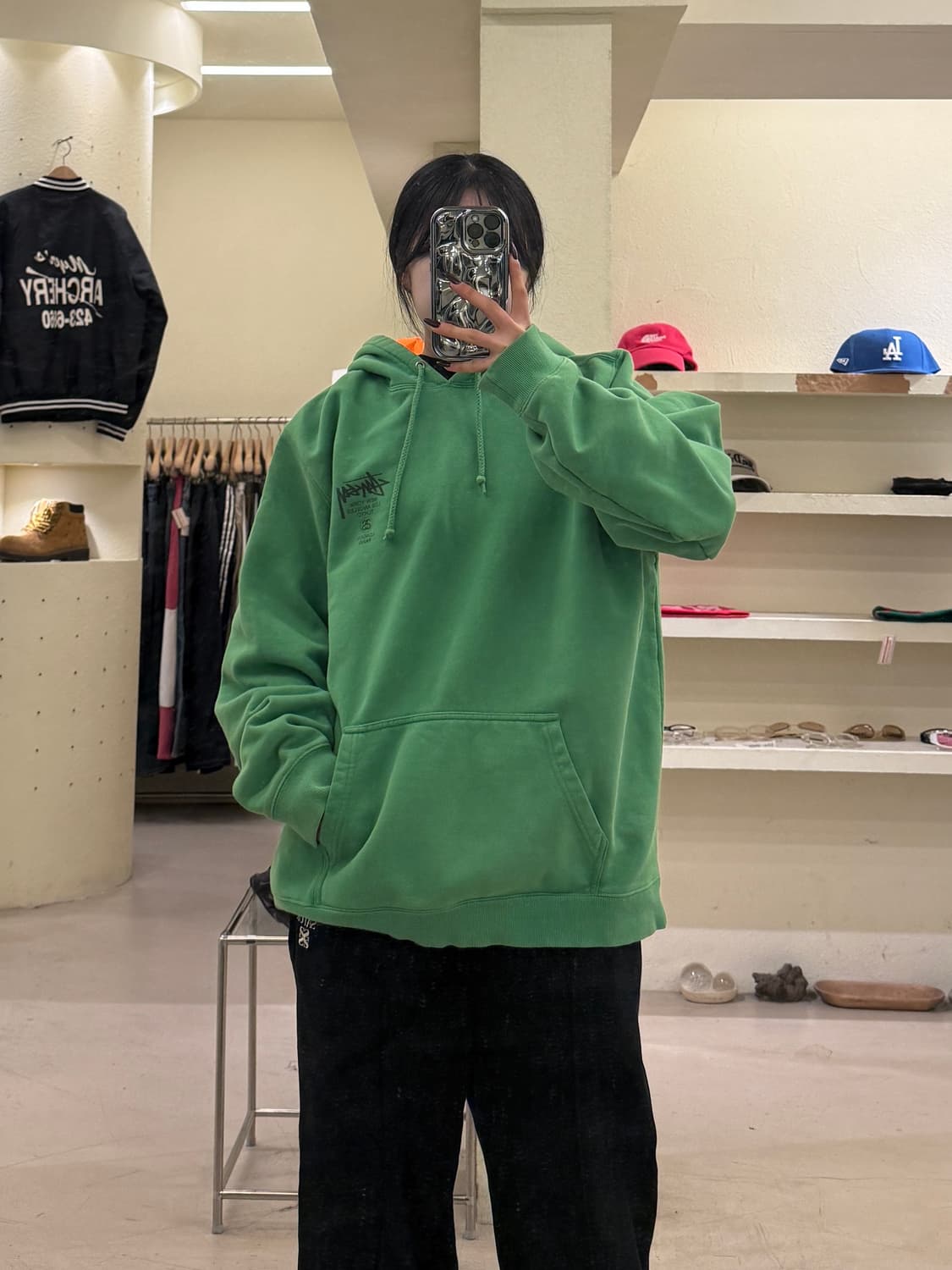 스투시 월드투어 후드티 그린 U1464 상품이미지1