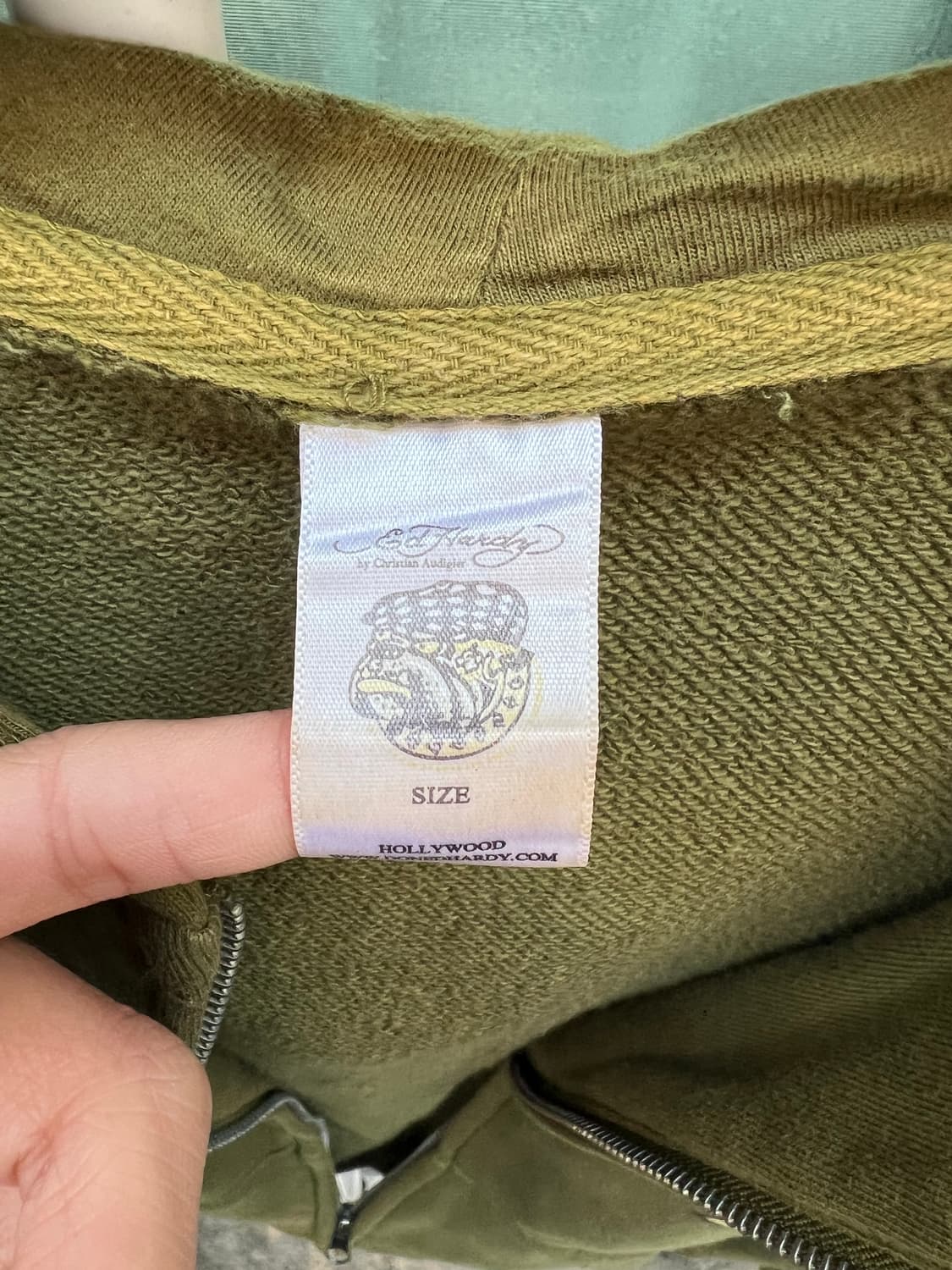 에드하디 올리브색 후드집업 상품이미지8