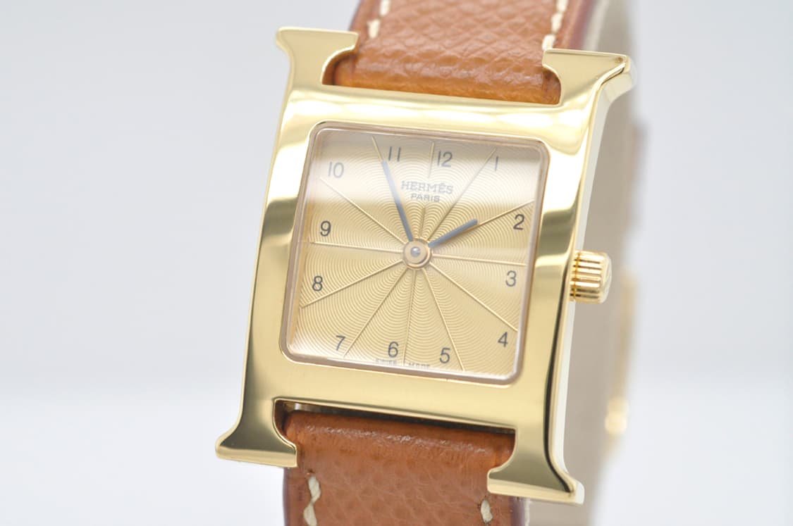 에르메스 H아워 금장 중고명품 손목시계 여성용 PM 사이즈 21mm 상품이미지4