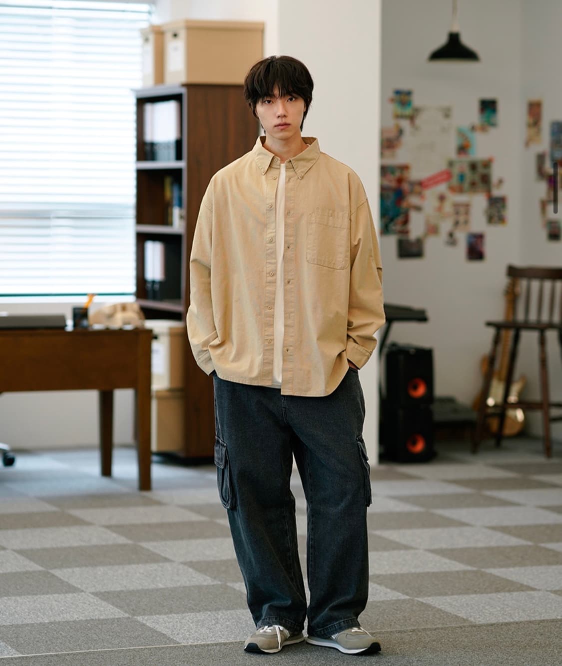 <새것> [L] 제멋 오버핏 셔츠 베이지 상품이미지2