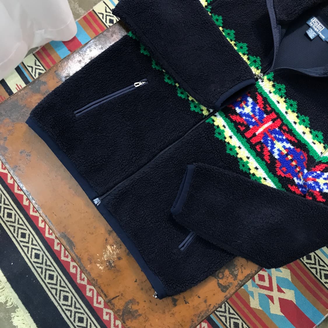 폴로랄프로렌 네이비 페어아일 양털 플리스 자켓 여성 66 남성 100 상품이미지3