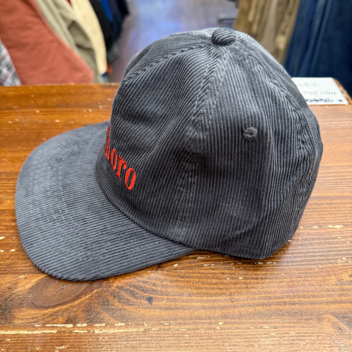 말보로 코듀로이 차콜 캡 상품이미지2