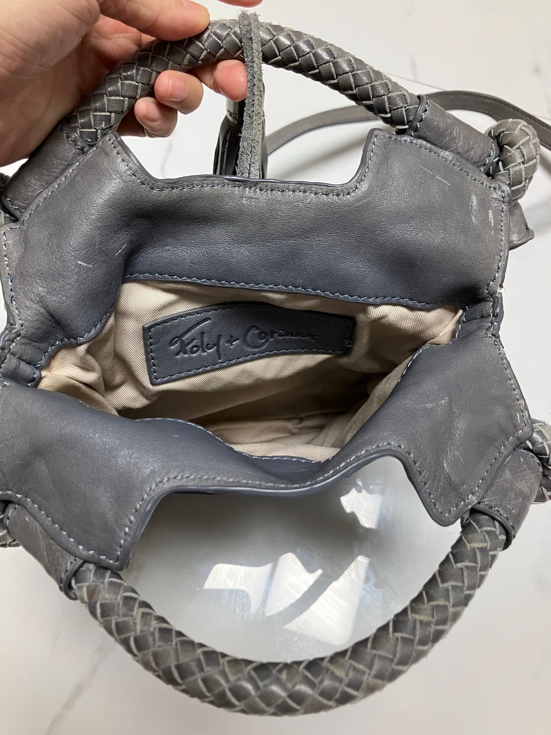 Foly + Corina 스웨이드 미니 시티백 토트백 폴드 크로스백 상품이미지3