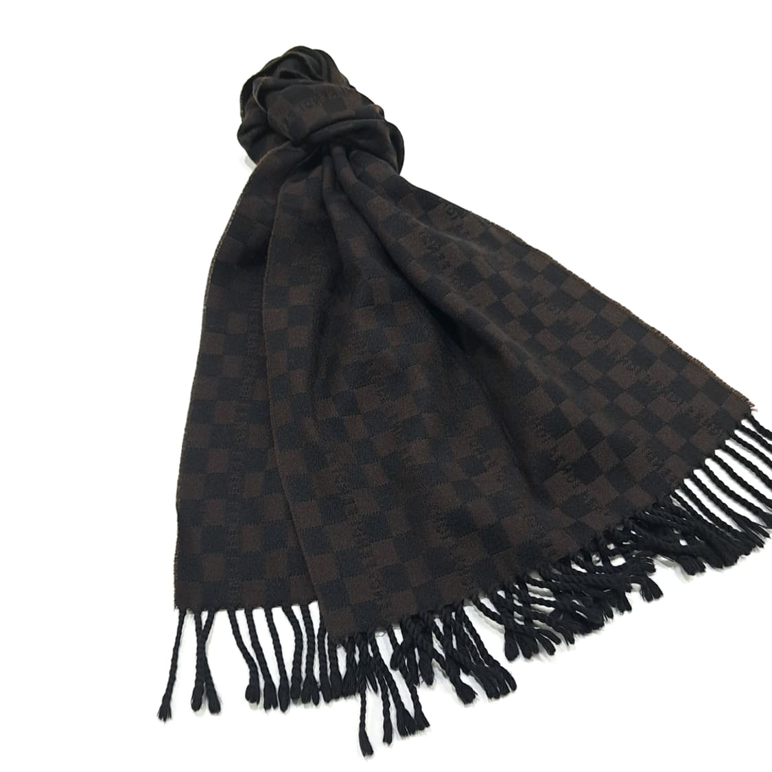 MX280 펜디 클래식 체크 Cronache 빈티지 울 목도리 머플러 상품이미지3